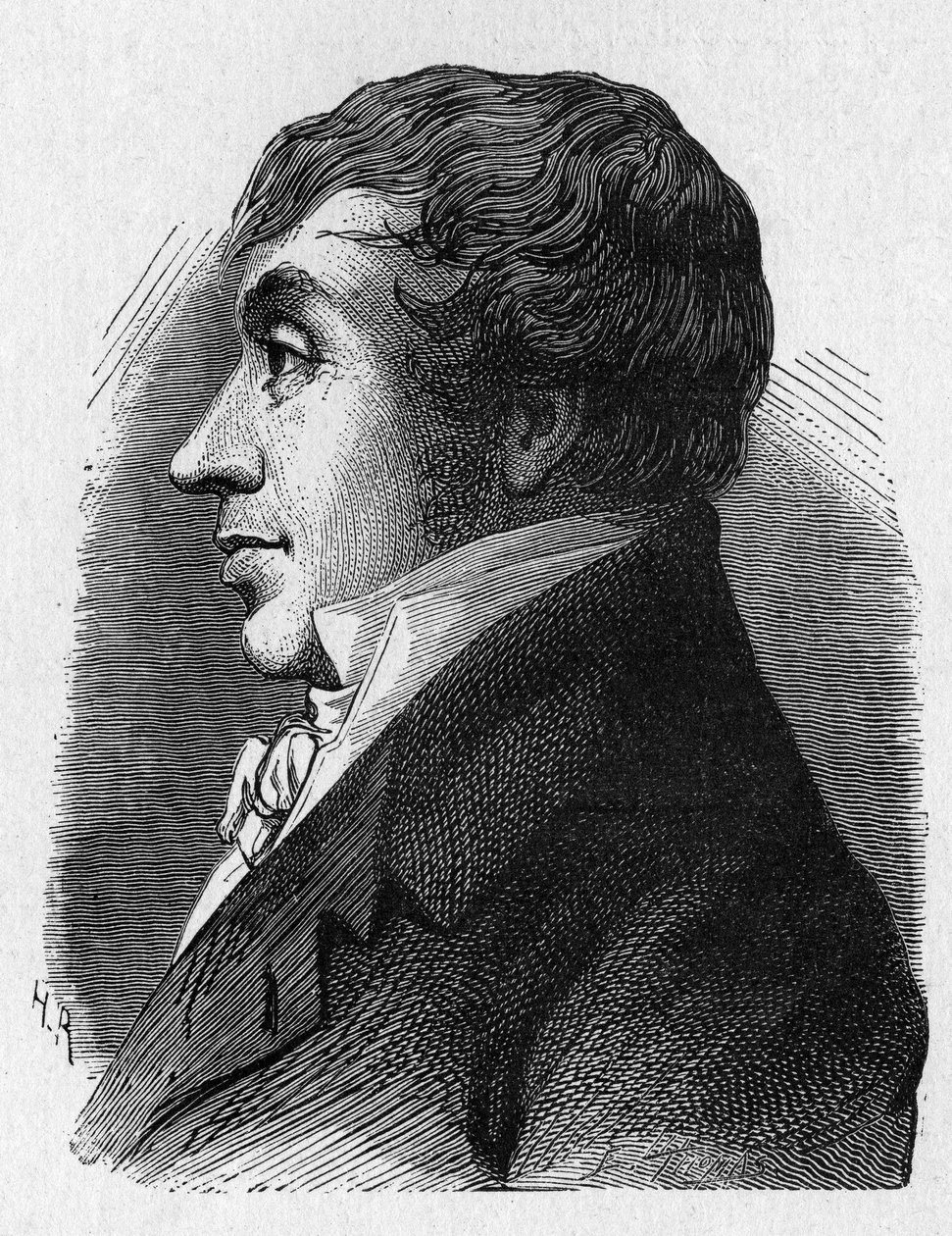 Portret Jeana Marie Josepha (Jean-Marie-Joseph) Coutelle (1748-1835), dowódcy lotnisk wojskowych pod republiką - w „Albumie nauki”; wybitni naukowcy; Wielkie odkrycia””” 1896 autorstwa French School