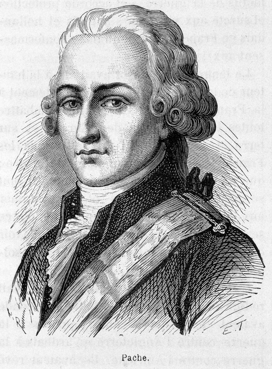 Portret Jean Nicolas Pache (1746-1823), francuskiego polityka, który wyrył na pomnikach publicznych motto Republiki Francuskiej: „Liberté, Egalité Fraternité”” - grawerunek autorstwa French School