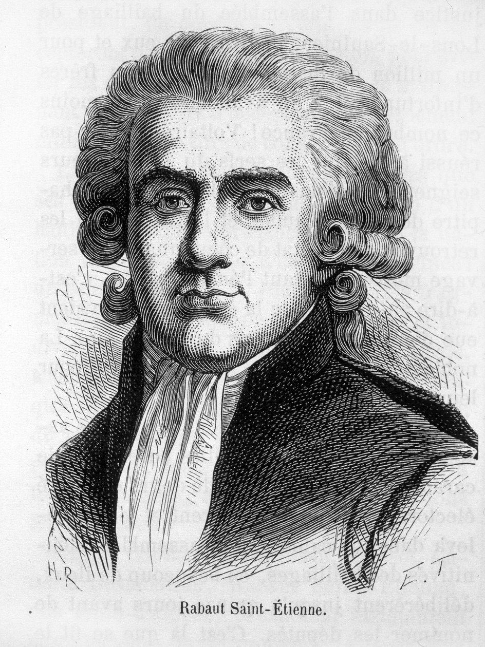 Portret Jean Paul Rabaut St Etienne, francuski polityk (1743 - 1793) - w „”L’Histoire de France”” Henri Martin autorstwa French School