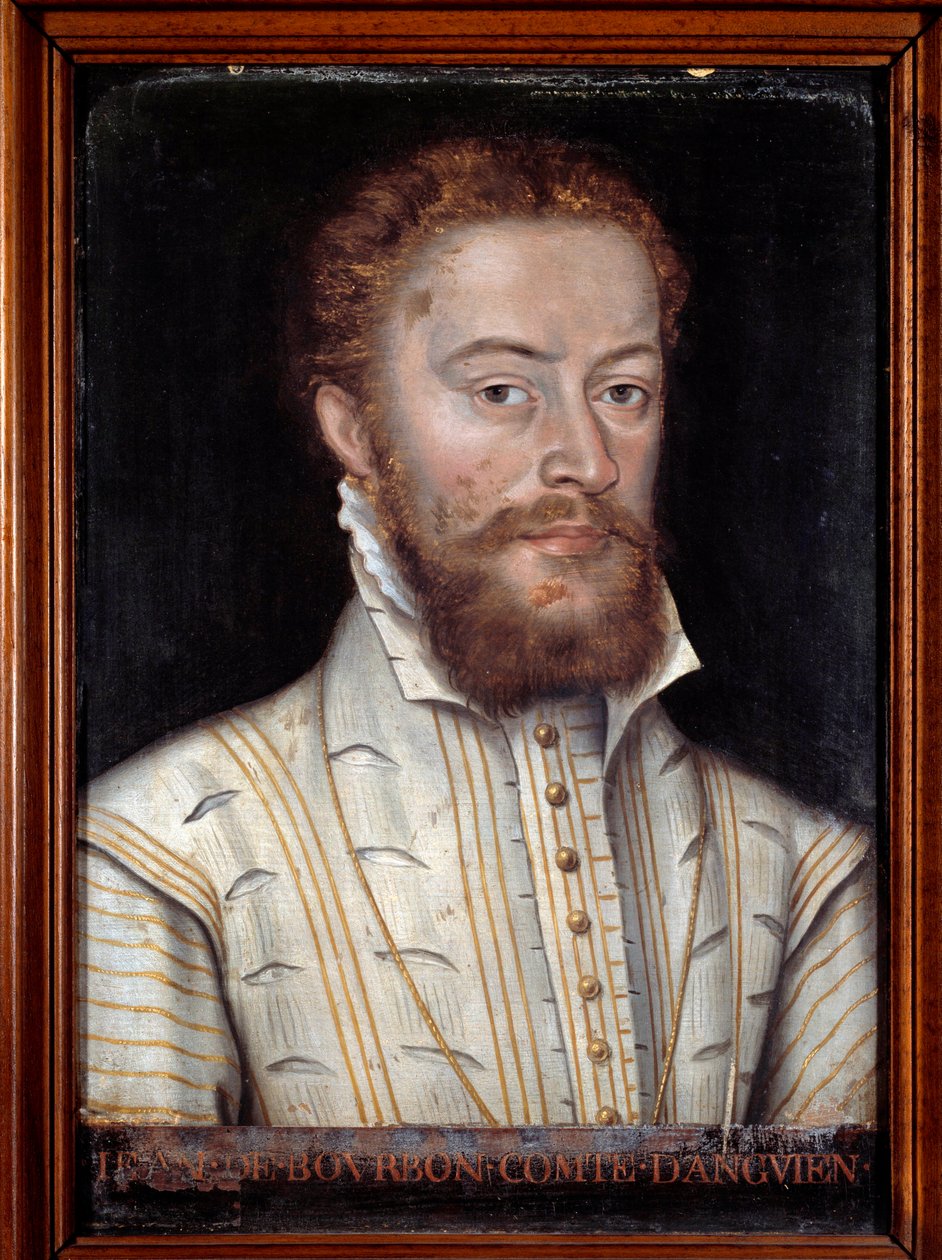 Portret Jeana de Bourbon Vendome, hrabiego Soissons i Enghien (1528-1557). Anonimowe malarstwo francuskie autorstwa French School