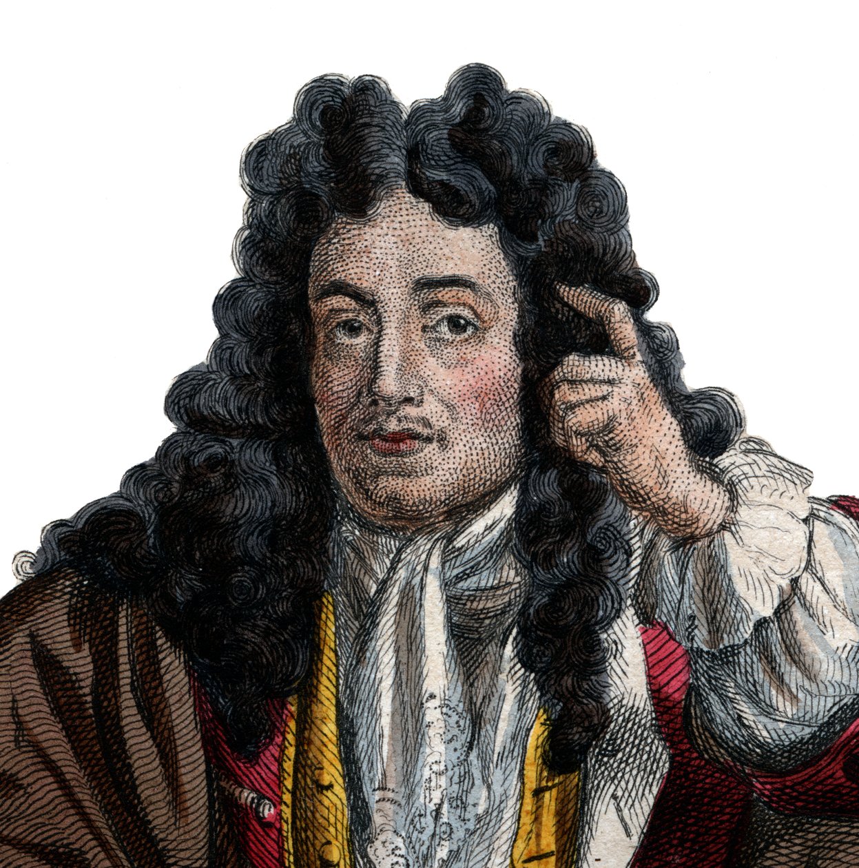 Portret Jeana de La Bruyere (Labruyere) (1645-1696), francuskiego eseisty i moralisty. autorstwa French School