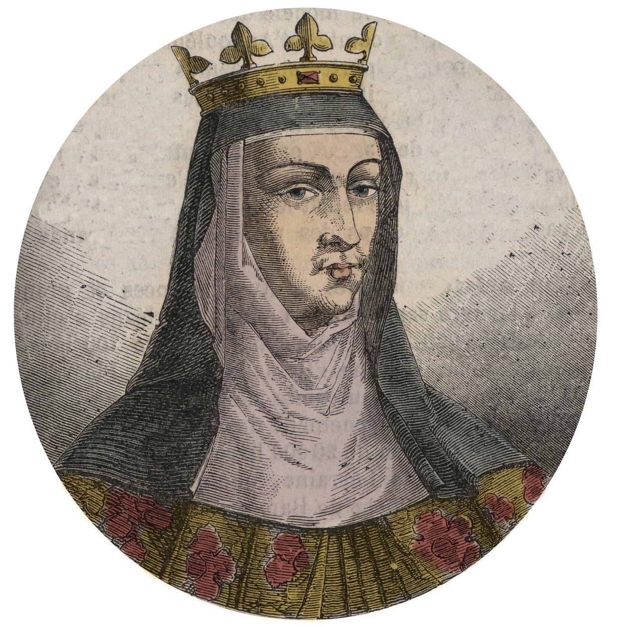Portret Joanny Francuskiej (1464-1505) (lub Valois) Królowej Francji Żony Ludwika XII - Joanny Francuskiej i Walezjusza (1464-1505) autorstwa French School
