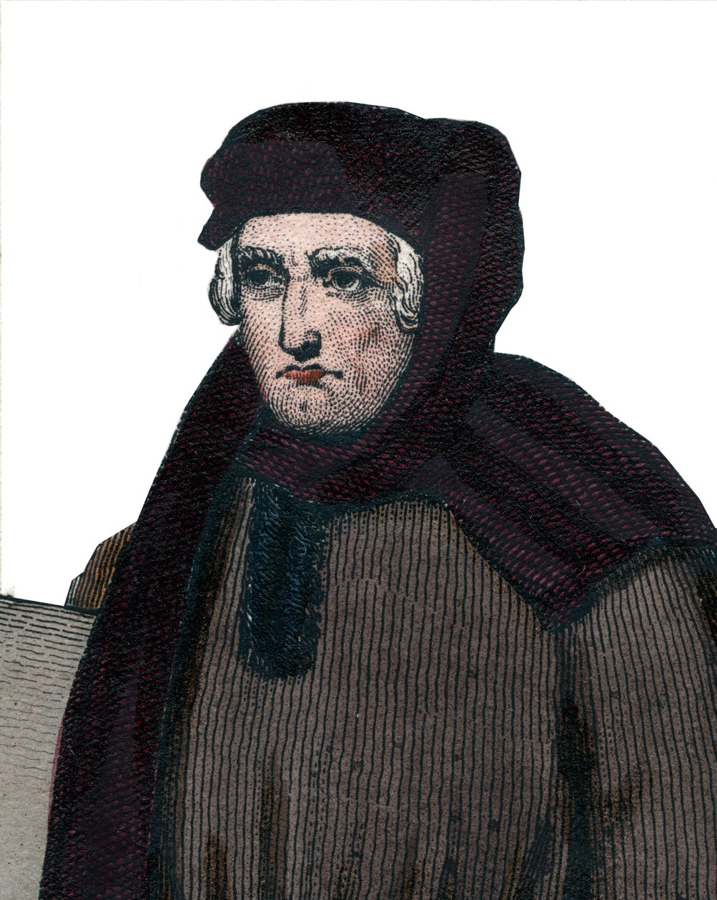 Portret Johna Froissarta (1337-1404), francuskich kronikarzy średniowiecznej Francji. autorstwa French School