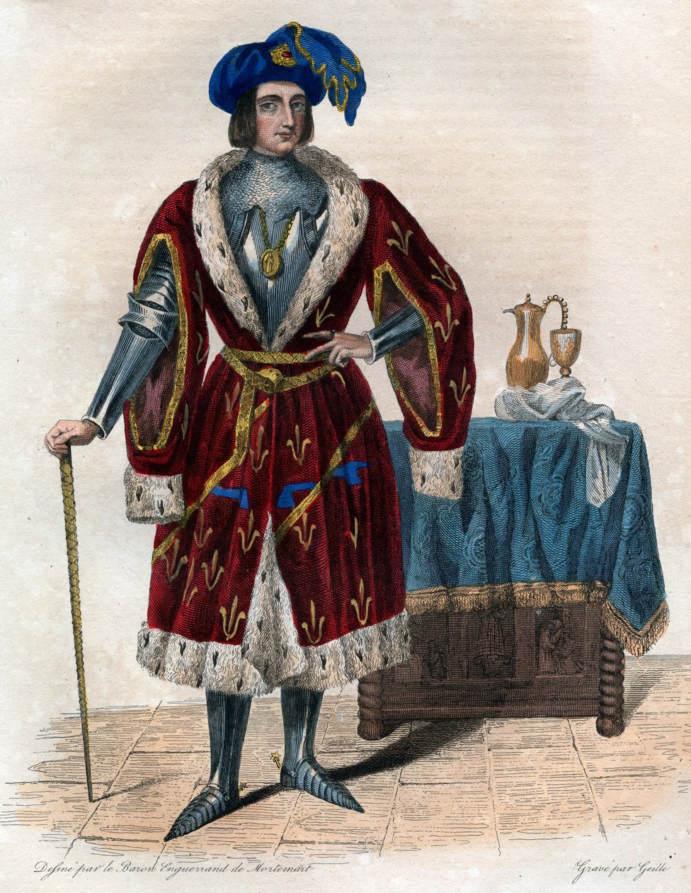 Portret Jana Orleańskiego, hrabiego Dunois (bękarta orleańskiego) (1402-1468). autorstwa French School