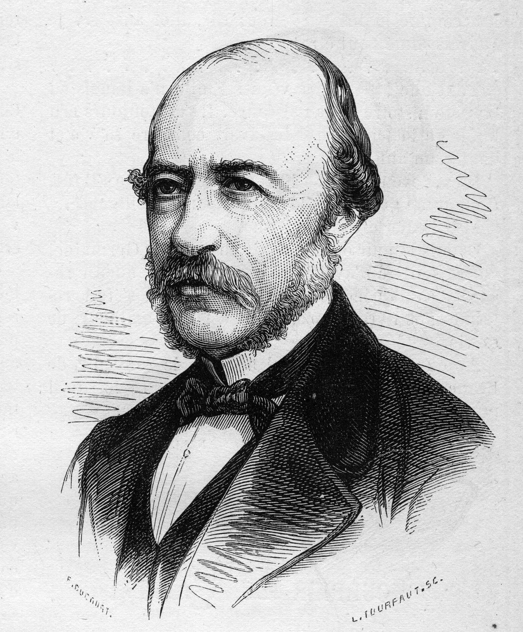 Portret Josepha Autrana (1813-1877), francuskiego poety. Grawer w „”Le Monde Illustré””n°1040 z dnia 17 marca 1877 r. autorstwa French School