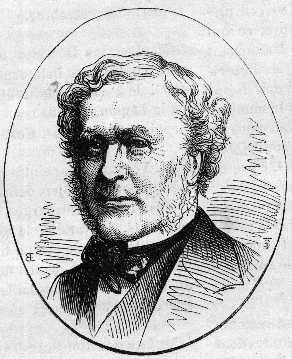 Portret Josepha Louisa Duca (1802-1879), francuskiego architekta. Grawer w „”Le Monde Illustré””n°890 z dnia 2 maja 1874 r. autorstwa French School