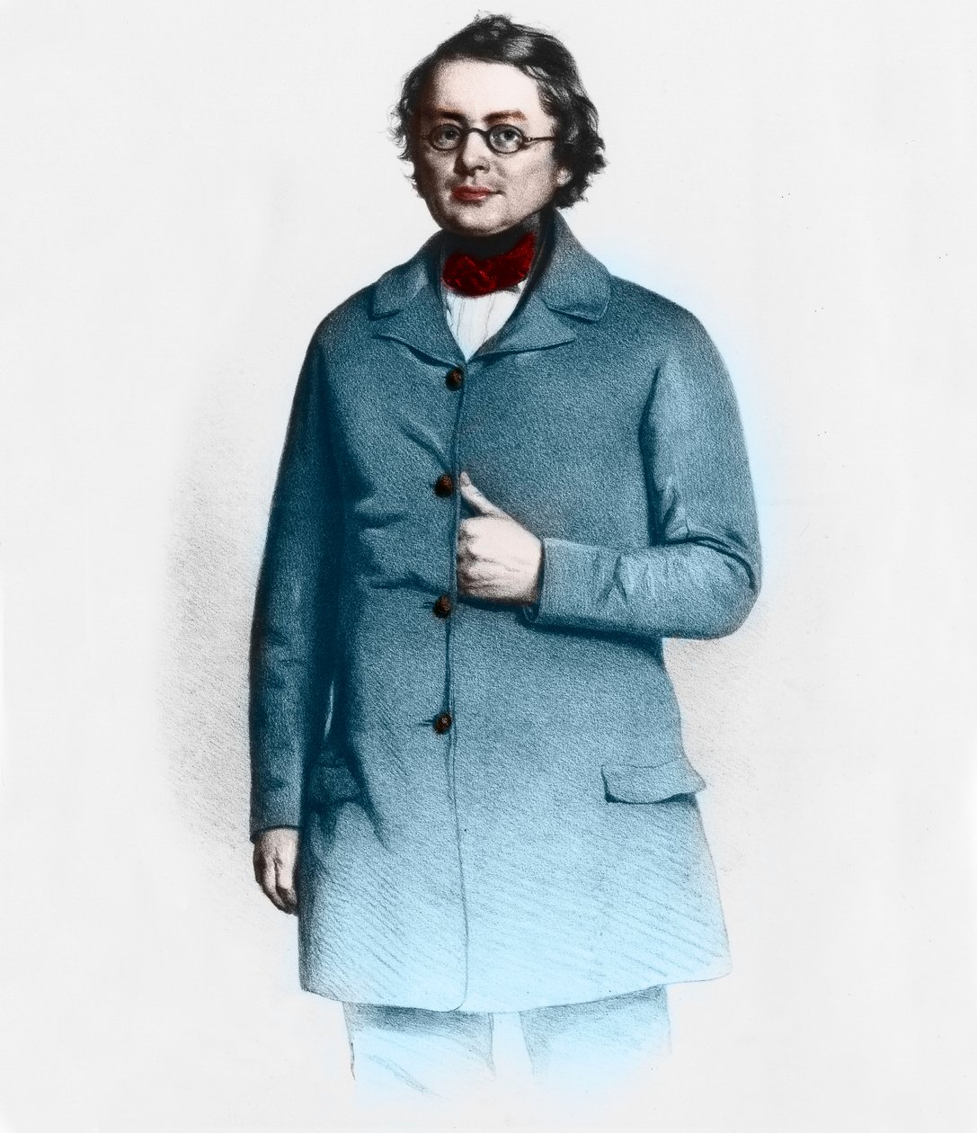 Portret Józefa Skody (1805-1881), czeskiego lekarza, profesora medycyny i dermatologa. autorstwa French School