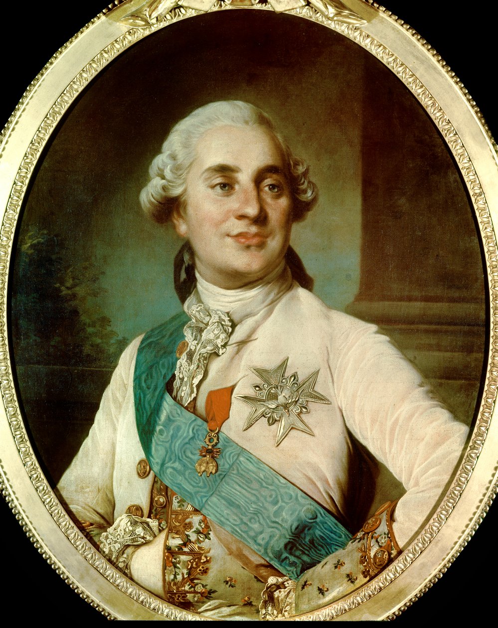 Portret króla Ludwika XVI (1754-1793) w wieku 30 lat Anonimowy obraz szkoły francuskiej. 1784. Paryż, Musee Carnavalet. - Portret króla Ludwika XVI (1754-1793) w wieku 30 lat. Anonimowe malowanie szkoły angielskiej. 1784. Muzeum Carnavalet, Paryż autorstwa French School