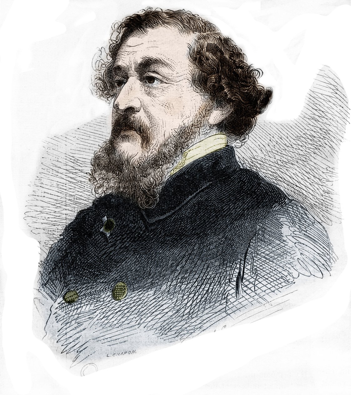 Portret Leona Gozlana Francuski dziennikarz i powieściopisarz (1803 - 1866). autorstwa French School