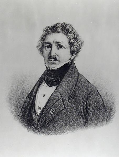 Portret Louis-Jacques Daguerre (1787-1851) autorstwa French School