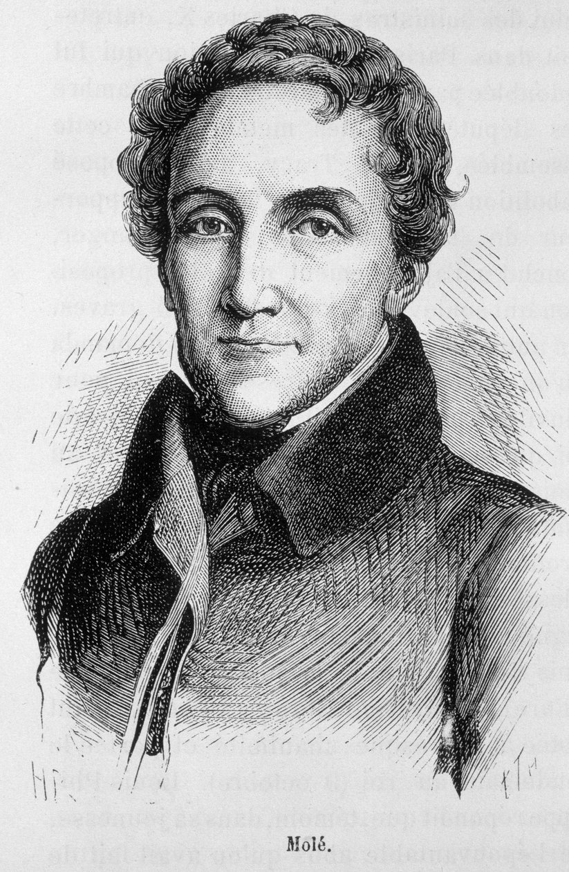 Portret Louis-Mathieu Mole - Portret Louisa Mathieu, hrabiego Mole (1781 - 1855), francuskiego polityka - w „” L