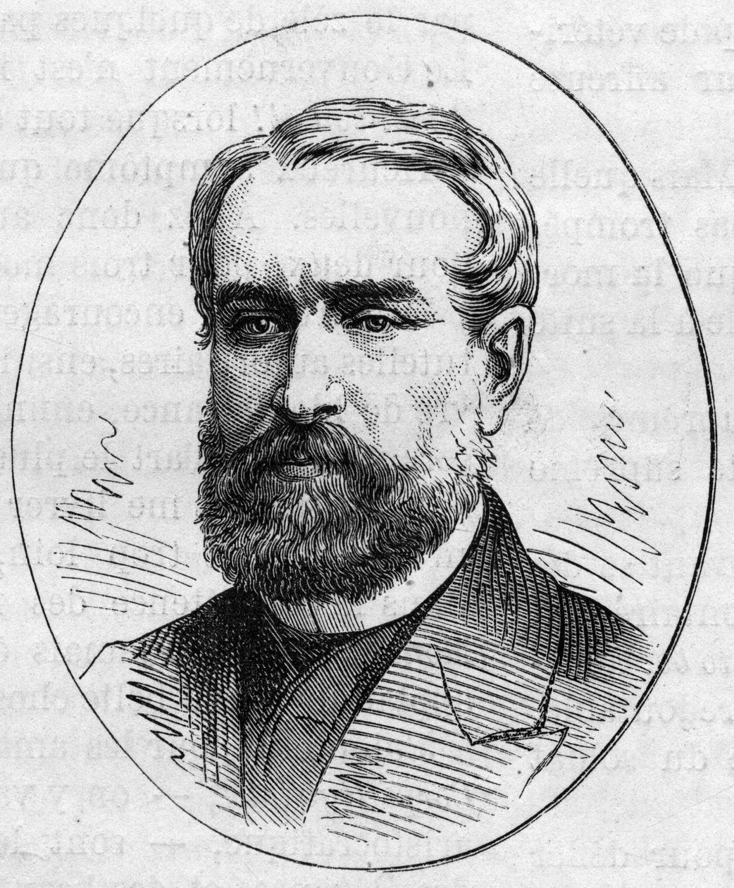 Portret Louisa Cabata (1812-1893), francuskiego malarza. Grawer w „”Le Monde Illustré””n°890 z dnia 2 maja 1874 r. autorstwa French School