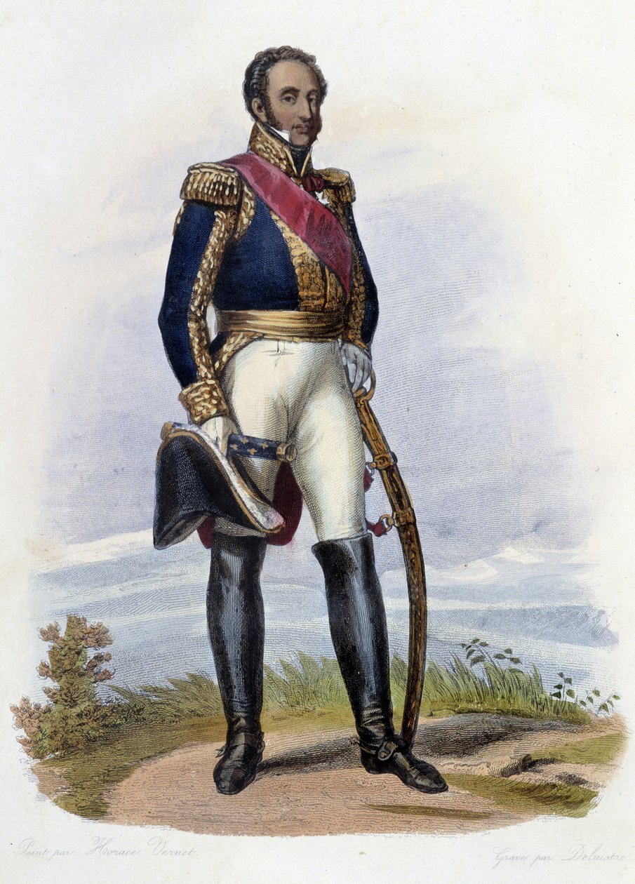 Portret Louisa Gabriela (Louis-Gabriel) Sucheta (1770-1826), marszałka Francji. w red. Mennechet, „Francuski Plutarch”” autorstwa French School