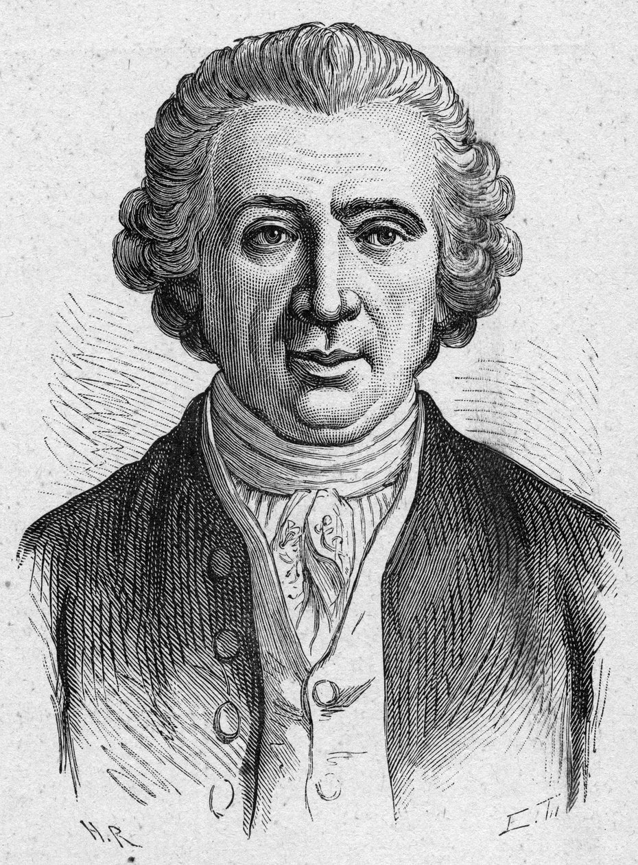 Portret Louis Jean Marie Daubenton, francuskiego przyrodnika (1716-1800). Rycina z 1889 r. Ze zbiorów prywatnych. autorstwa French School