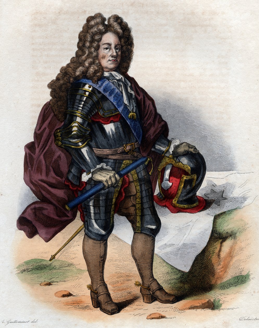 Portret Louisa Josepha de Bourbon, księcia Vendome (1645-1712), francuskiego dowódcy wojskowego i marszałka Francji. autorstwa French School