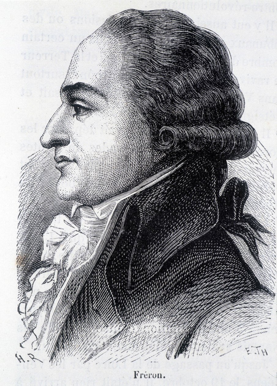 Portret Louisa Marie Stanislasa Frerona (1754-1802), francuskiego publicysty - w „L’Histoire de France” Henri Martina autorstwa French School