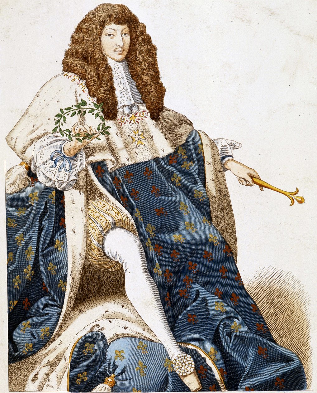 Portret Ludwika XIV, młodego. autorstwa French School