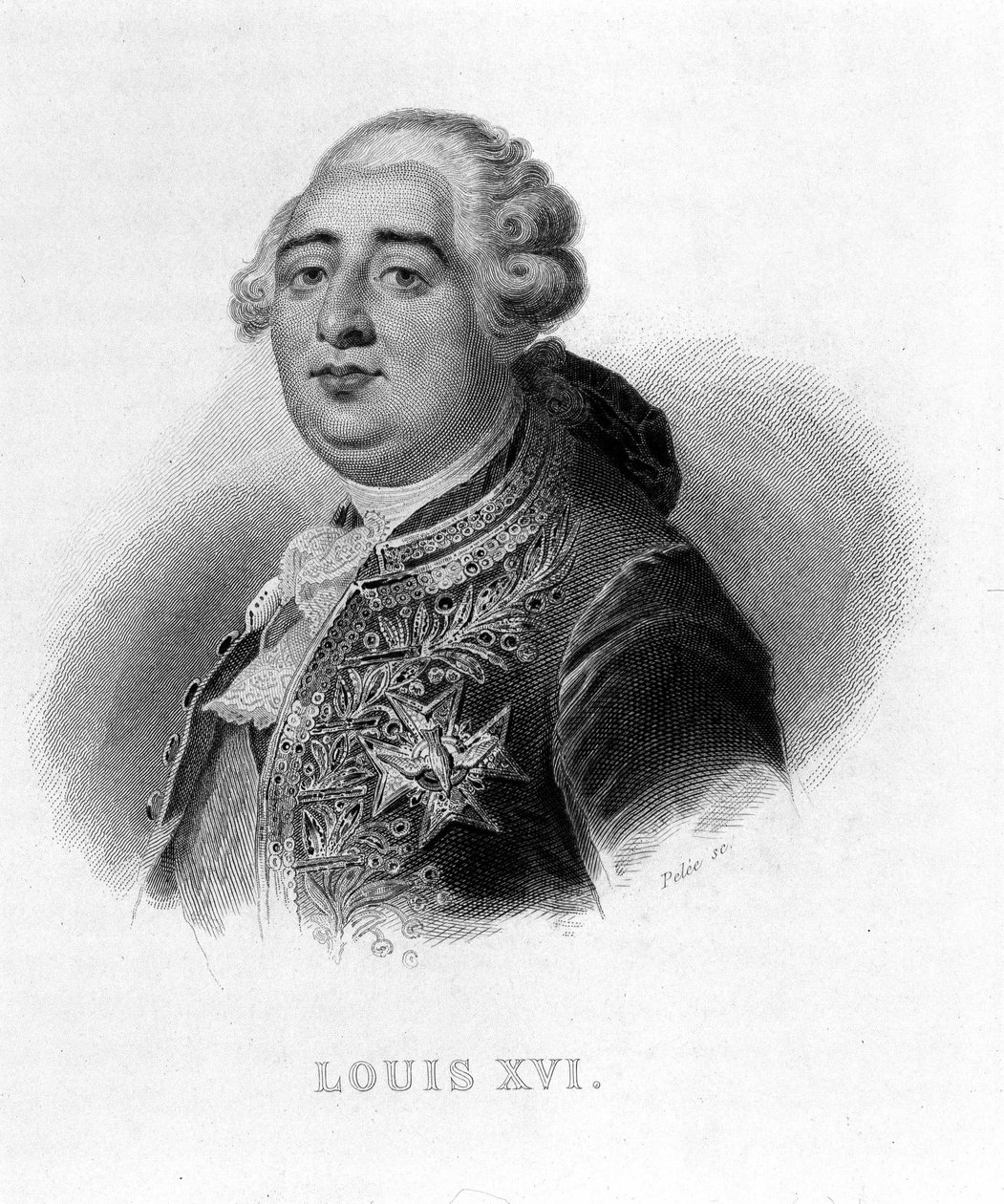 Portret Ludwika XVI - w „Francja rewolucji” Thiersa. 19 wiek autorstwa French School