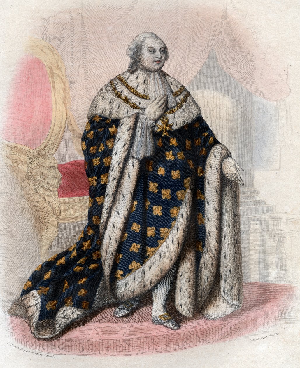 Portret Ludwika XVI Francji (1754-1793), króla Francji. autorstwa French School
