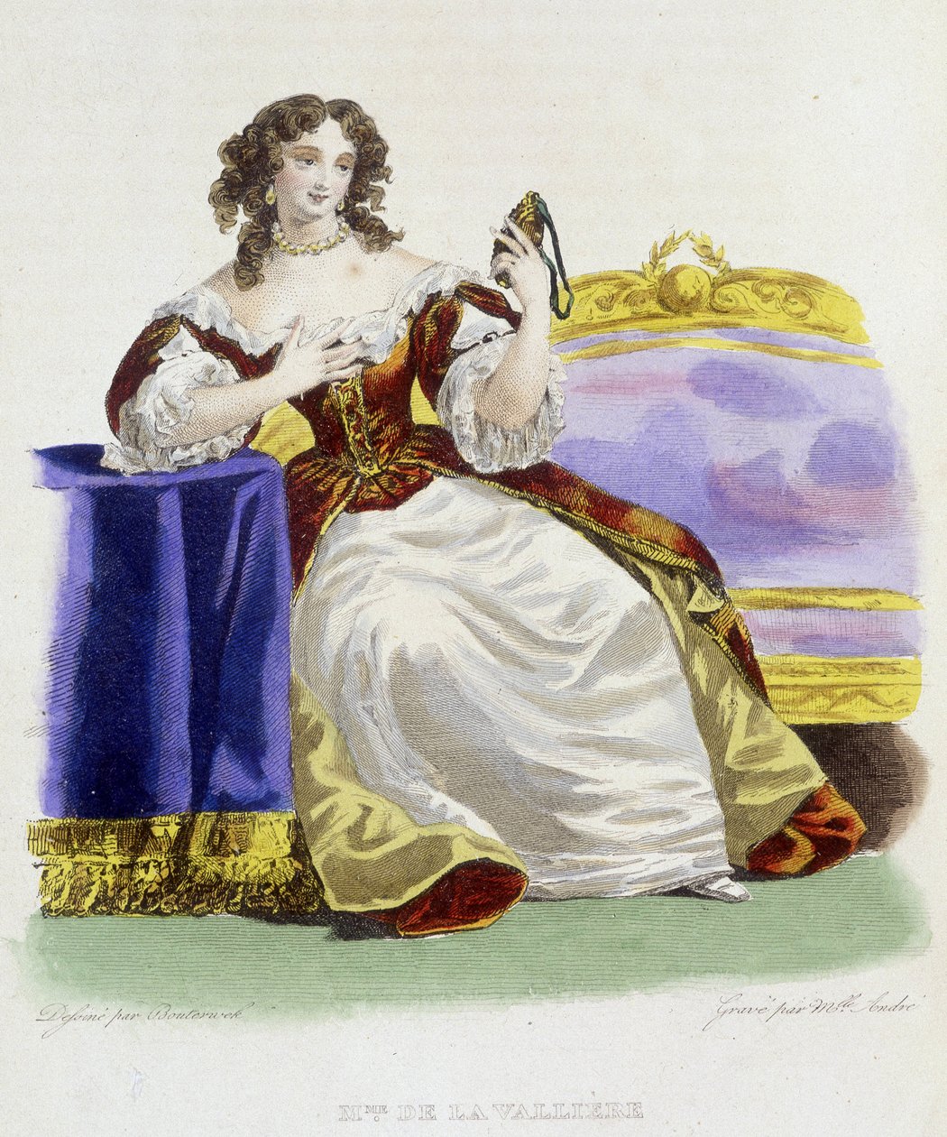 Portret Louise Françoise de la Valliére (1644-1710). autorstwa French School