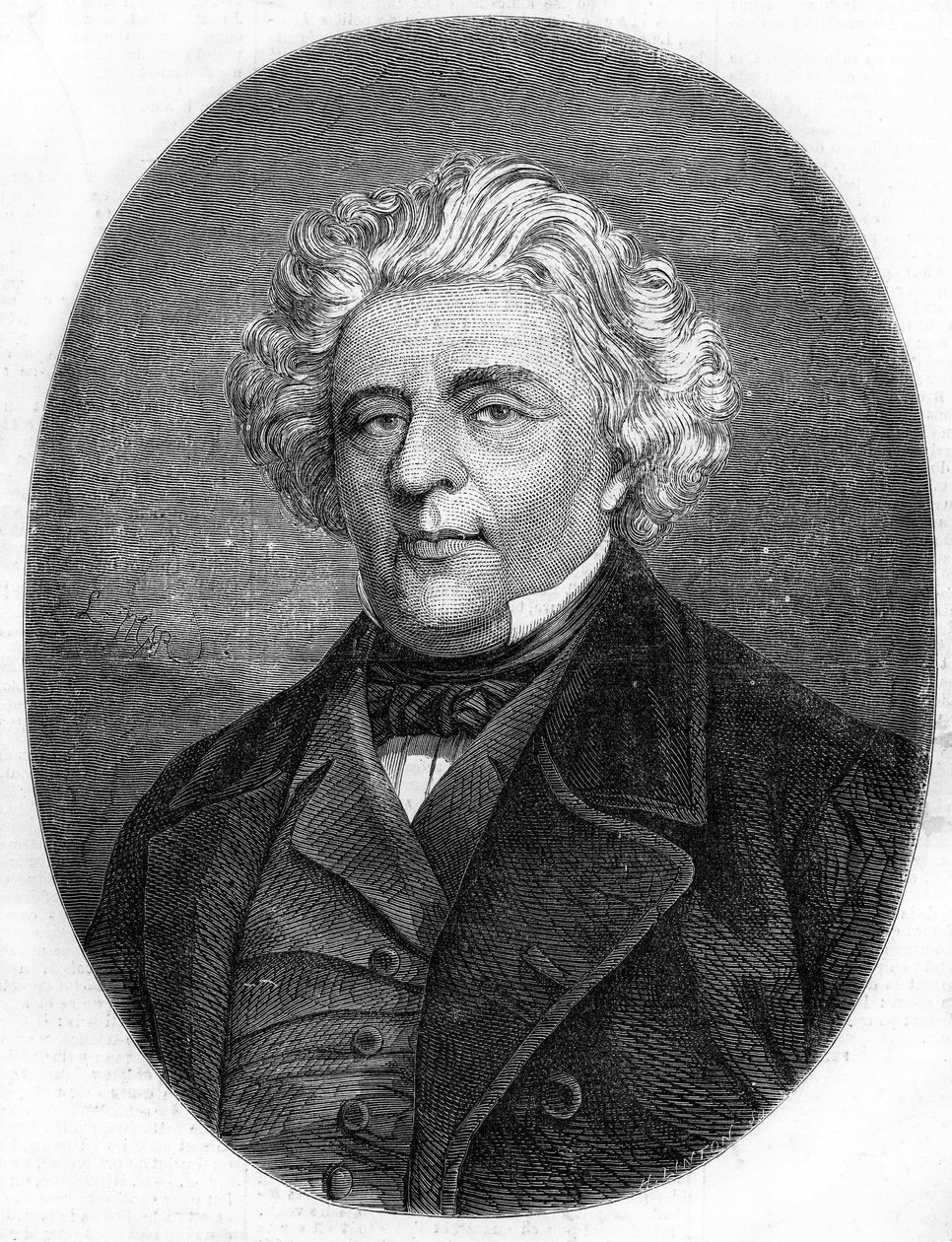 Portret Luigiego Lablache (1794-1858), francuskiego śpiewaka operowego. autorstwa French School