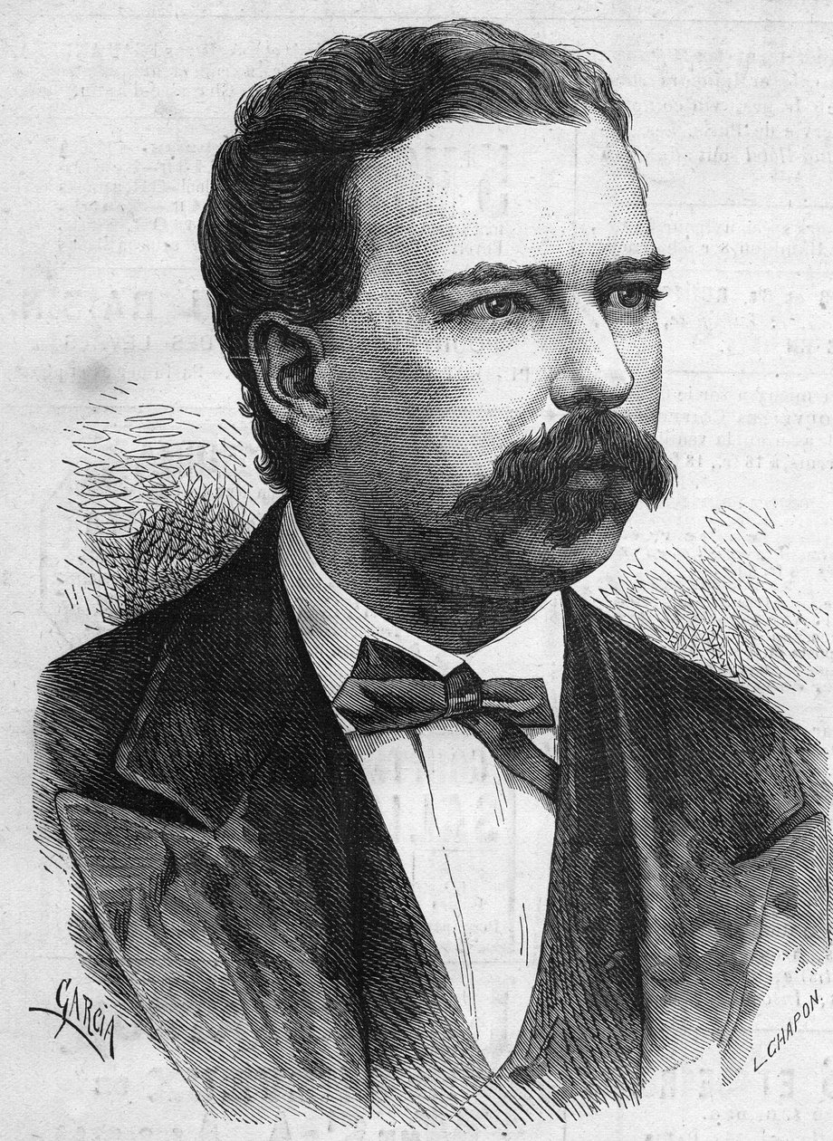 Portret Manuela Pardo (1834-1878), prezydenta Peru w latach 1872-1876. Grawer „”Le Monde Illustré” nr 1132 z dnia 7 grudnia 1878 r. autorstwa French School