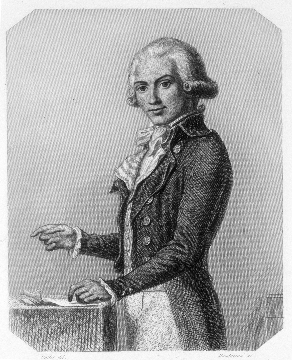 Portret Marguerite Elie Guadet, francuskiej polityk (1758-1794). W "L