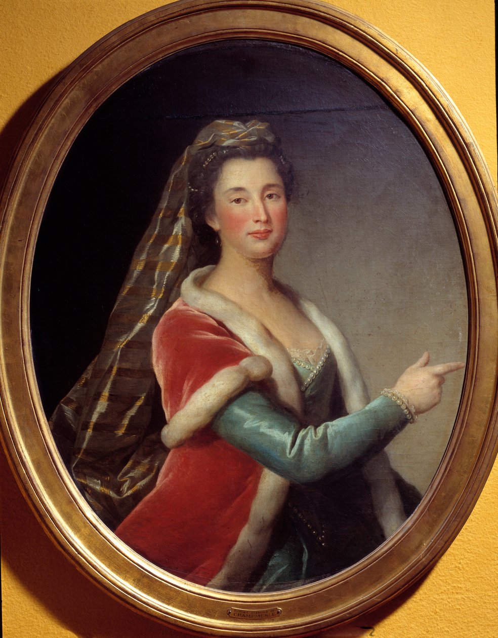 Portret aktorki Marie Desmares La Champmesle (1642-1698) w roli Roxane. Anonimowe malowanie autorstwa French School