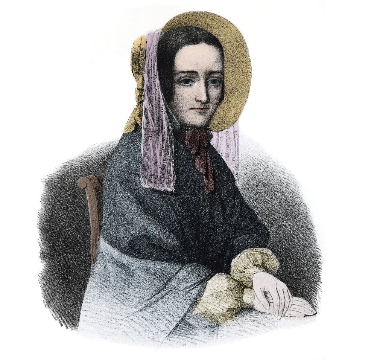 Portret Marie Fortunee Capelle, Marie Lafarge (Madame) (1816-1852) Francuski przestępca „” grawerunek z XIX wieku autorstwa French School
