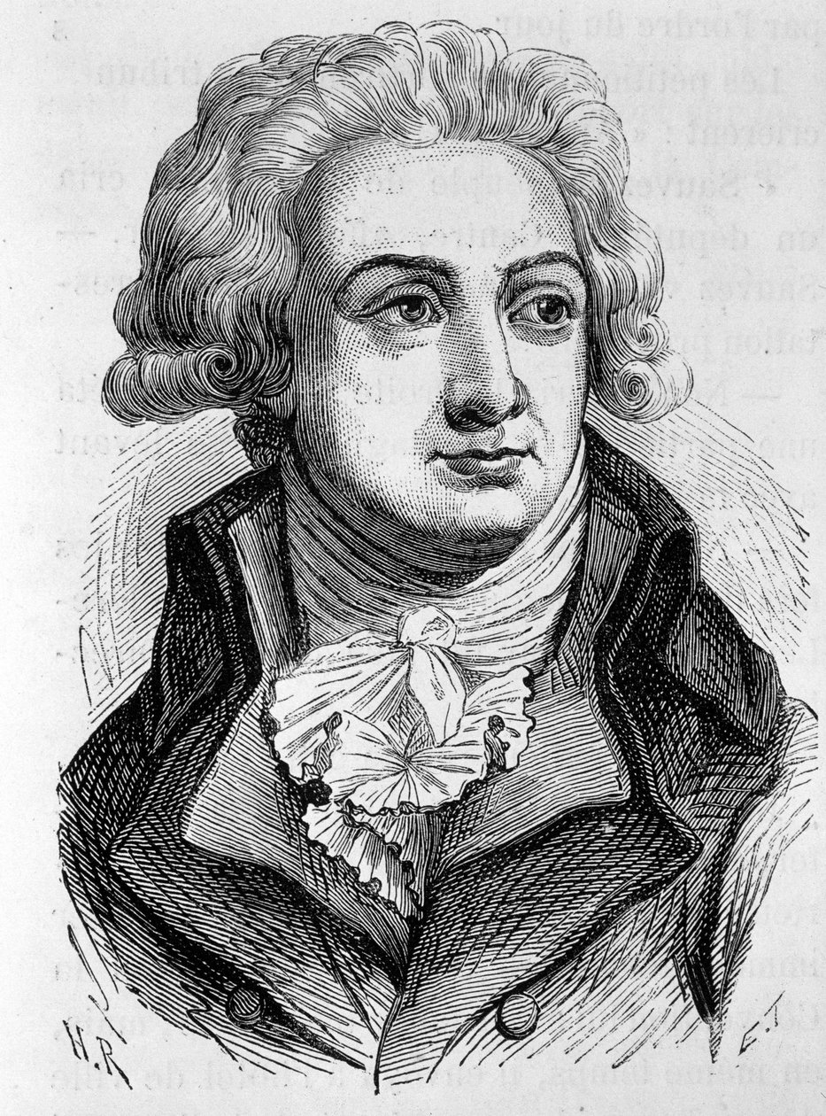 Portret Marie Jean Herault de Sechelles (1759-1794), francuskiego polityka - w „L’Histoire de France” Henri Martina autorstwa French School