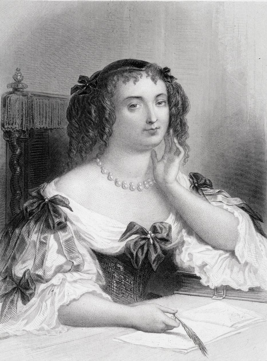 Portret Marie de Rabutin-Chantal (Rabutin Chantal), markiza Sevigne znana jako pisarka Madame de Sevigne (1626-1696) - grawerowanie autorstwa French School