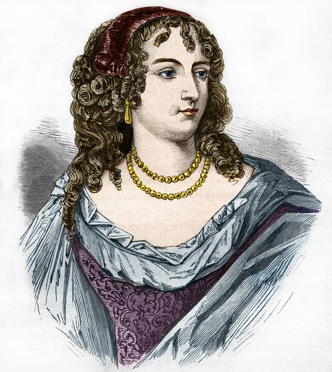 Portret Marion Delorme (Marie de Lon, Demoiselle de Lorme autorstwa French School