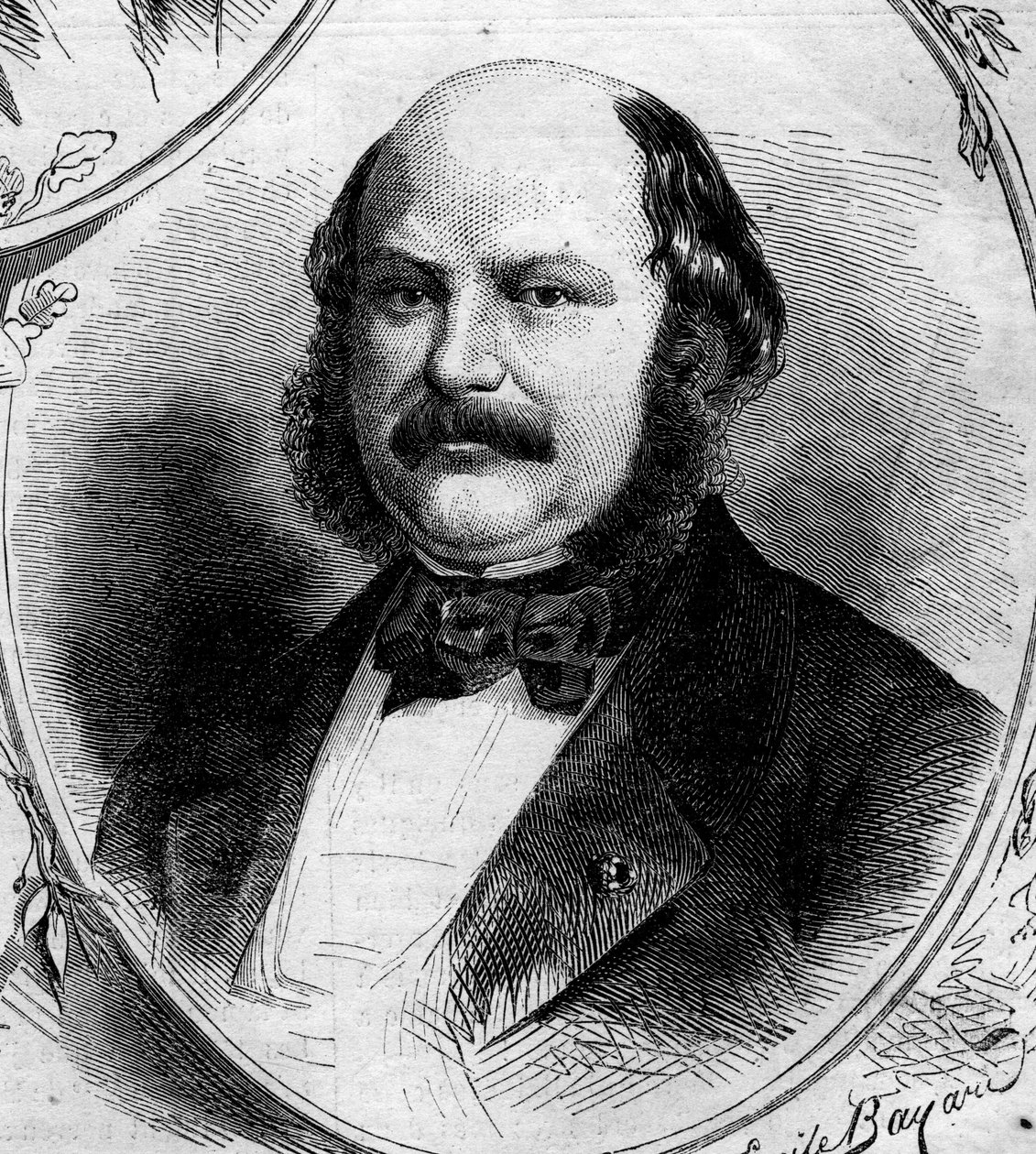 Portret Maksymiliana Julesa Marcusa Koenigswartera (1817-1878), francuskiego bankiera i polityka. Grawer w „”Le Monde Illustré””n°262 z 19 kwietnia 1862 r. autorstwa French School