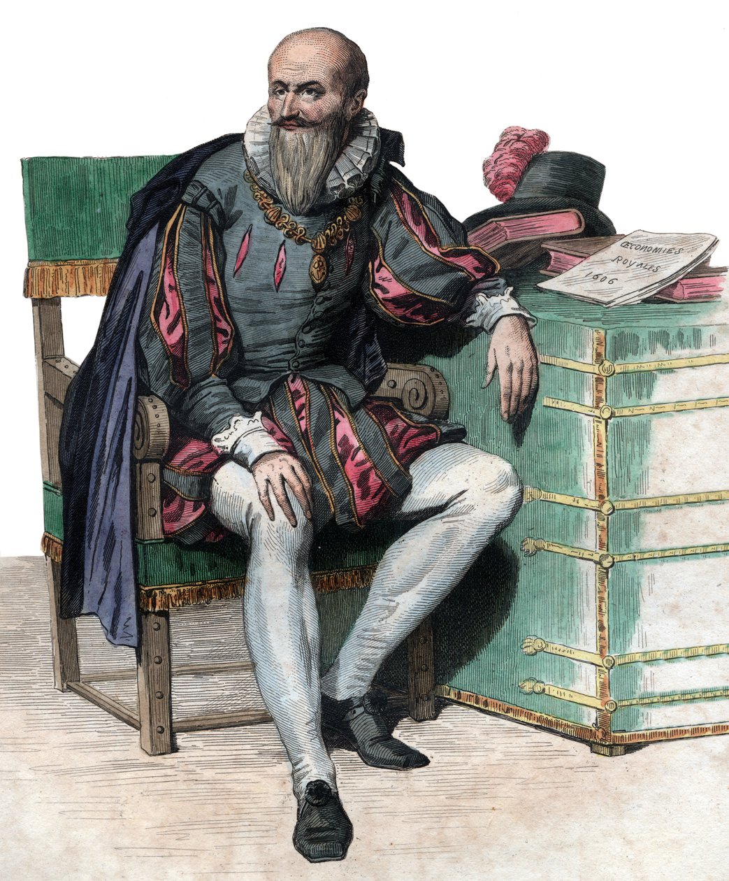 Portret Maksymiliena de Bethune, księcia Sully (1559-1641), francuskiego żołnierza i ministra. autorstwa French School
