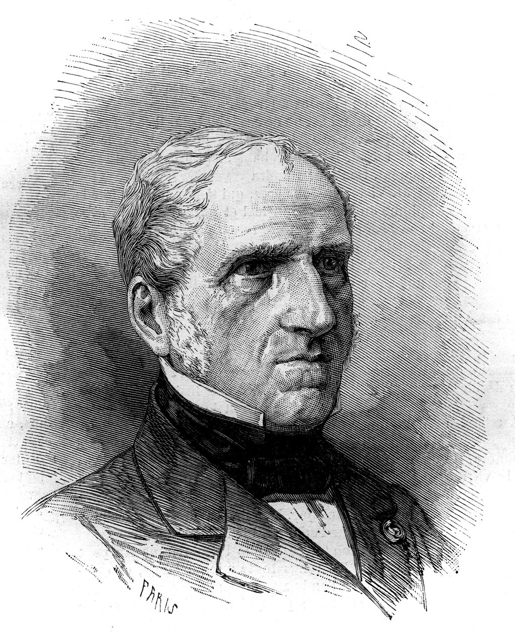 Portret Michela Charlesa (1793-1880), francuskiego matematyka. Grawer w „”Le Monde Illustré””n°1240 z 1 stycznia 1881 r. autorstwa French School