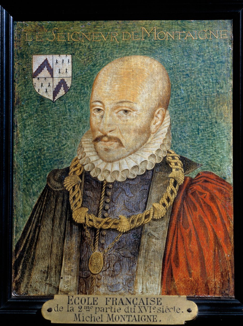 Portret Michela Eyquema, Lorda Montaigne (1533-1572) Obraz anonimowy. Szkoła francuska. Chantilly, Musee Conde - Portret Michela Eyquema, Pana Montaigne (1533-1572) Anonimowy. Obraz. Angielska szkoła. Muzeum Conde, Chantilly, Francja autorstwa French School