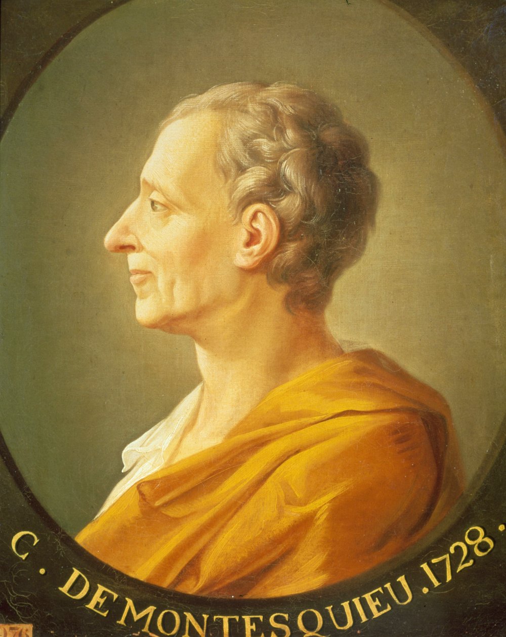 Portret Monteskiusza (1689 - 1755) w medalionie autorstwa French School