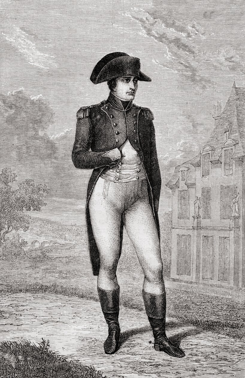 Portret Napoleona Bonaparte, z Historii Rewolucji Francuskiej autorstwa Louisa Blanc autorstwa French School
