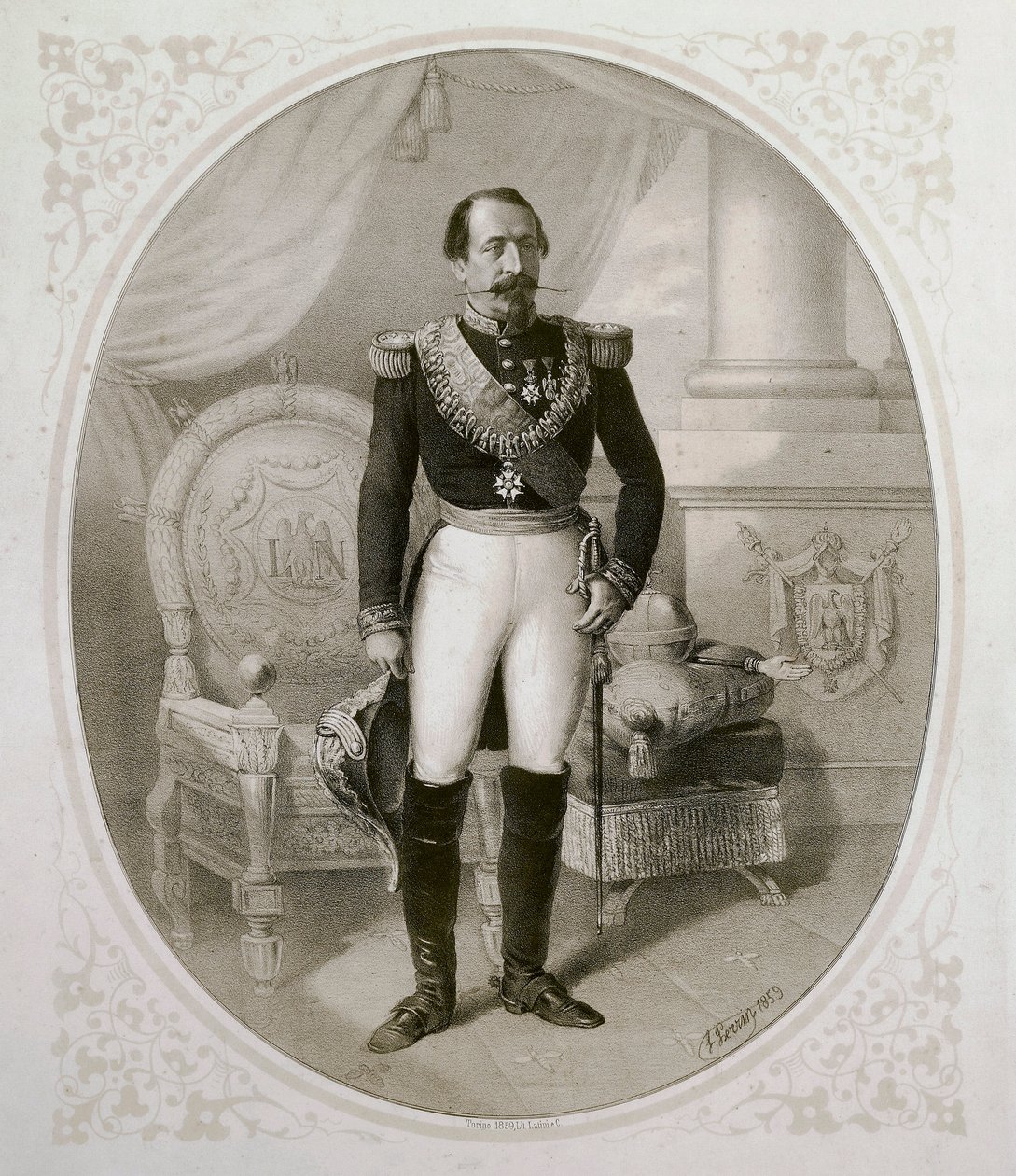 Portret Napoleona III (1808 - 1873) autorstwa French School