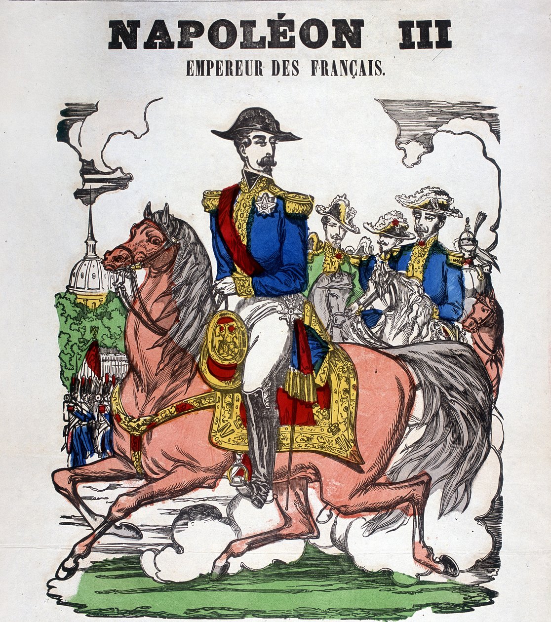 Portret Napoleona III. Obraz Epinal autorstwa French School