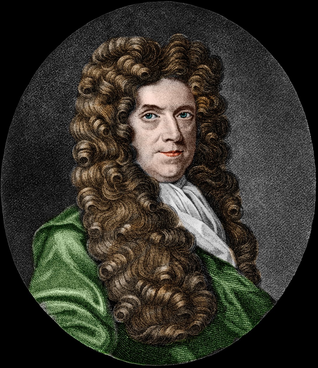 Portret Neremiasza Grew (1641-1721). Angielski botanik. autorstwa French School