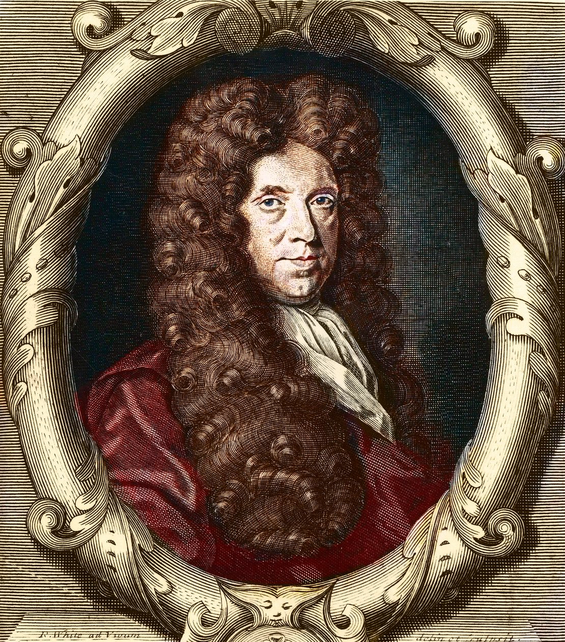 Portret Neremiasza Grew (1641-1721). Angielski botanik. autorstwa French School