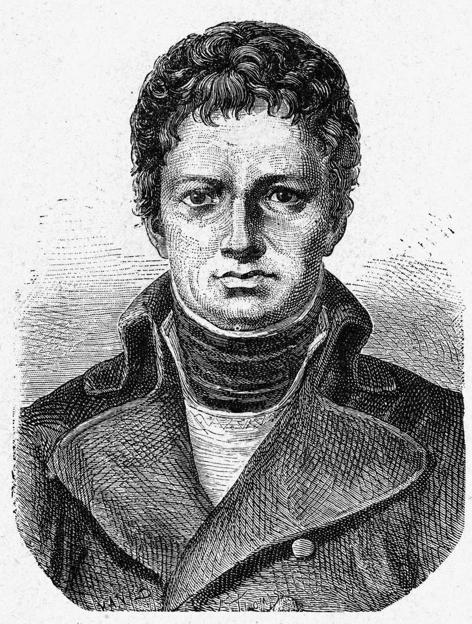 Portret Nicolasa René Dufriche, barona Desgenettesa (1762 - 1837), francuskiego lekarza wojskowego - w „Album de la Science; wybitni naukowcy; Wielkie odkrycia”” 1896. autorstwa French School