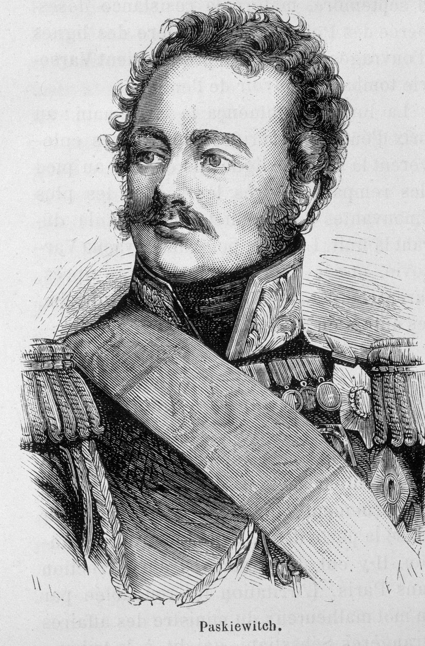 Portret Paskiewicza (lub Paskeevicha), marszałka rosyjskiego (1782 - 1856) - w „L