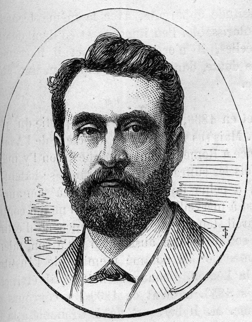 Portret Paula Dubois (1829-1905), francuskiego rzeźbiarza. Grawer w „”Le Monde Illustré””n°890 z dnia 2 maja 1874 r. autorstwa French School