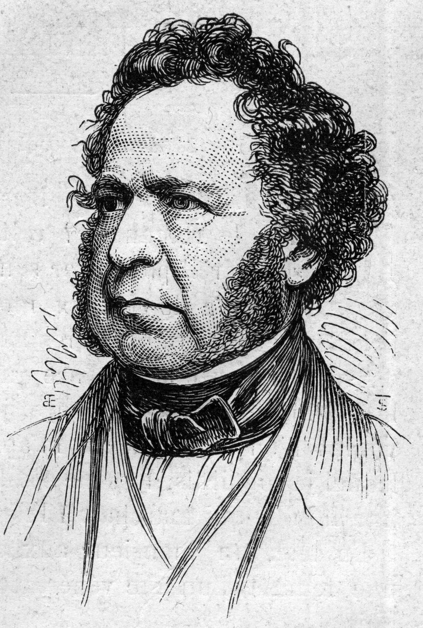 Portret Paula księcia Noailles (1802-1885), francuskiego historyka i akademika. Grawer w „”Le Monde Illustré””n°883 z dnia 14 marca 1874 r. autorstwa French School