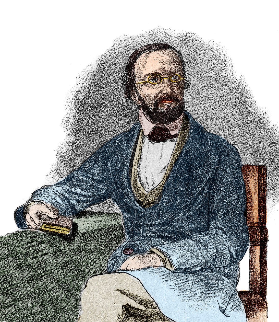 Portret Petera Gustava Dirichleta (1805-1859), niemieckiego matematyka. 19 wiek. autorstwa French School
