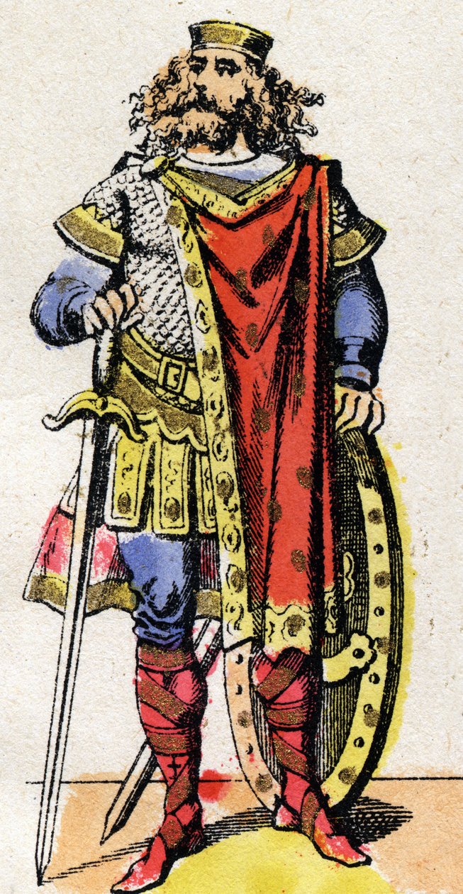 Portret Faramonda (lub Pharamuna lub Faramunda lub Paramunda), króla franków salijskich (panowanie w latach 420-428). autorstwa French School