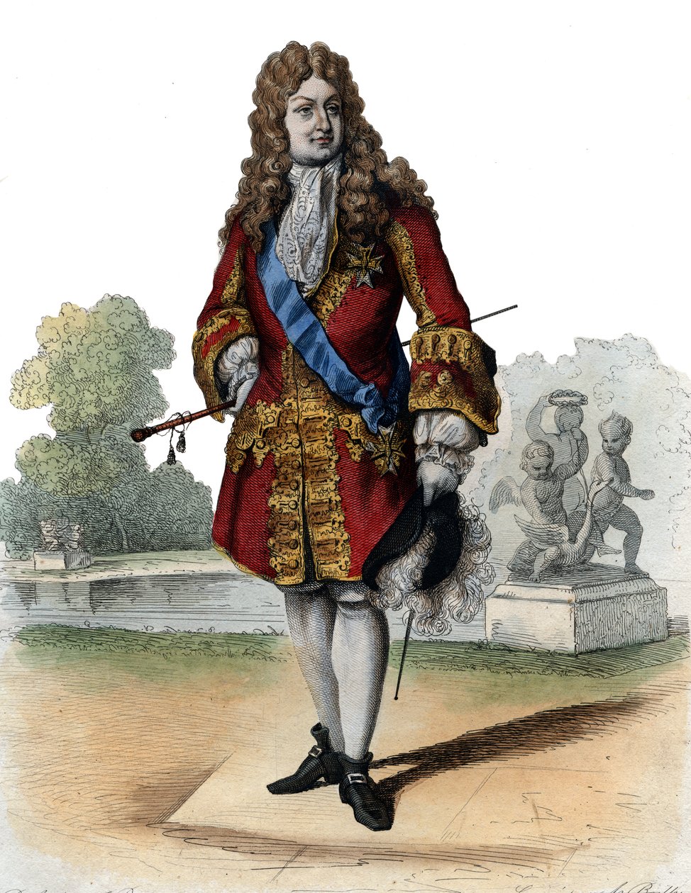 Portret Filipa II, księcia Orleanu (1674-1723). autorstwa French School