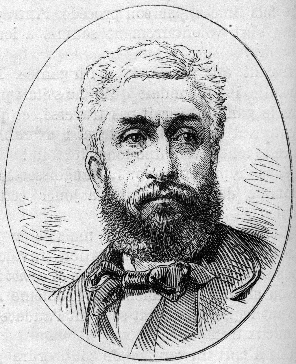 Portret Philippe Rousseau (1816-1888), francuskiego malarza. Grawer w „”Le Monde Illustré””n°890 z dnia 2 maja 1874 r. autorstwa French School